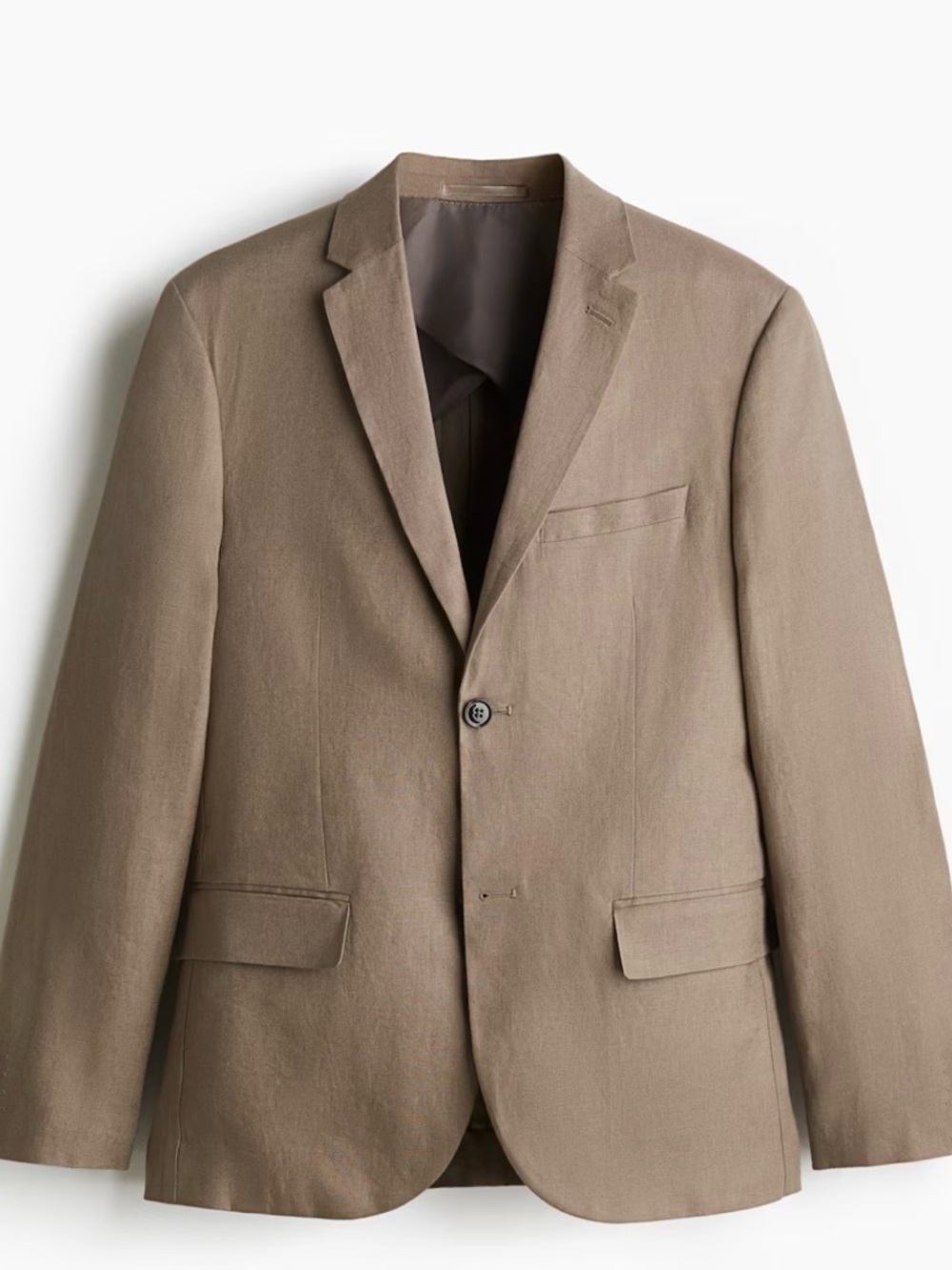 H&M Slim fit Linen jacket men’s tan NWT blazer Business career
